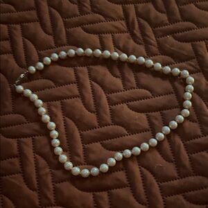 Elegant White Pearl Necklace
